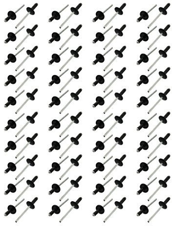 sourcing map 80Stk.Aluminum Offenes Ende Groß Flansch Blind Nieten 4,8mm x 14mm