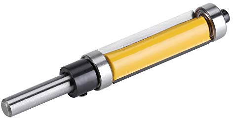 Router Bit Woodworking Tools Flush Trim Router Bit with Top and Bottom Bearing Shank Wood Milling Cutter Planer 1-1/2H * 1/4