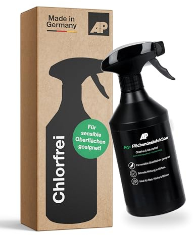 Ag+ Flächendesinfektion Desinfektionsreiniger I 4 x 500 ml I Schnelldesinfektion & breites Wirkspektrum I Ideal für Küche, Bad & Auto I Alkoholfrei & materialverträglich