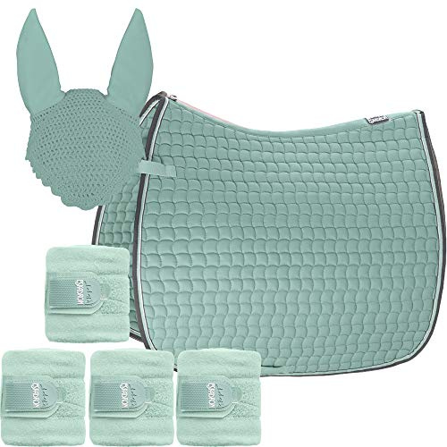 Eskadron Set Basic Cotton Schabracke mit Fliegenohren & Bandagen in Ice