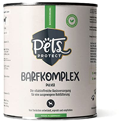 BARFKOMPLEX für Hunde | Natürlicher Barf Zusatz | Rundumversorgung für artgerechte & ausgewogene Rohfütterung | Reich an Vitaminen & Mineralien | Ohne künstliche Zusätze | 500g | Deutsche Herstellung