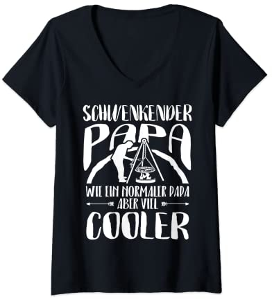 Damen Saarländer Schwenker Männer Grillen Saarländisch Saarland T-Shirt mit V-Ausschnitt
