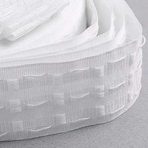 Hoonng Gardinenband Kräuselband, Vorhangband zum Aufnähen, Faltenband für Gardinen, 75 mm Breit Karte a 3M