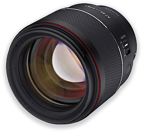 Samyang AF 85mm F1,4 II FE kompatibel mit Sony E – Autofokus Vollformat & APS-C Portait Festbrennweite für spiegellose Systemkameras Alu Gehäuse Wetterschutz Objektiv