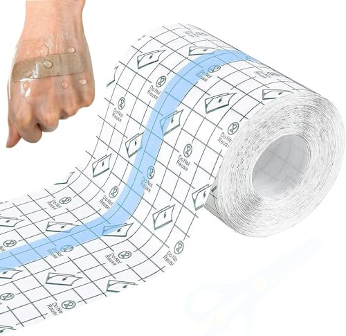 Pansements de douche imperméables - 15 cm x 10 m - Transparent - Pour le sport, la douche