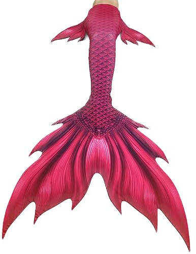 VersusModa Costume Coda Sirena Fucsia Unisex Donna Professionale Mermaid Tail Mare Piscina SMZ019H1 (S, Solo Monopinna)