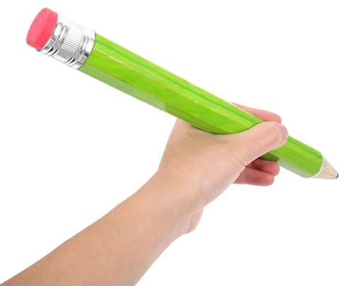 Operitacx 2st Großer Holzbleistift Farbe Für Bleistift Mit Radiergummi Hölzern Großer Riesige stütze Riesiger Jumbo Riesen Bambus Requisiten Schüttgut
