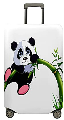 Hiseng Kofferhülle Elastisch 18-32 Zoll Kofferschutzhülle Waschbar Gepäck Cover Reisekoffer Panda-Druck Hülle Kofferschutz Luggage Cover Kofferschutzhülle (Panda,L)