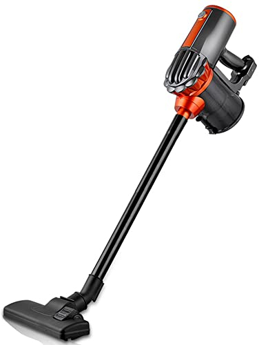 SilteD Aspirapolvere Silenzioso con Filo Leggero, 18000 Pa Potente aspirazione Verticale con Filtro HEPA, 600 W Detergenti Domestici per peli di Animali Domestici, Legno Duro, Moquette, Nero