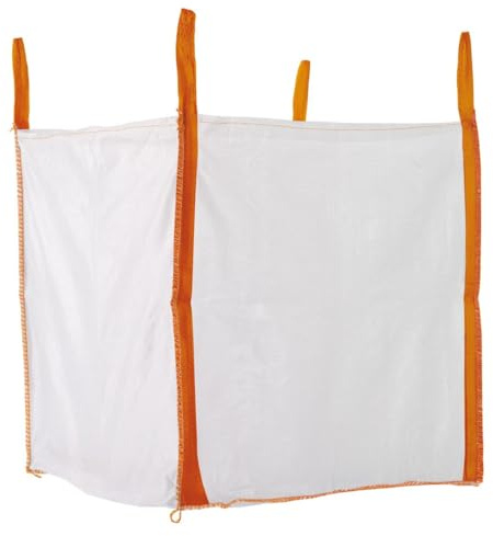 Big Bag 90x90x110 cm mit 4 Schlaufen und Einfüllschürze, 1500 KG Bruchlast DIN EN ISO 21898 (10 Stück)