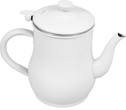PAMINGONO Contenedor de Aceite de Acero Inoxidable de 400ml Filtro para Colar Residuos, Diseño Antidesbordamiento y Tapa, Adecuado para Cocina y Almacenamiento Seguro