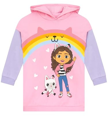 DREAMWORKS Gabby’s Dollhouse Girls Hoodie | Longline Hoodie | Gabbys Dollhouse Clothes | Girls' Hoodies | Ages 3 To 10 Years