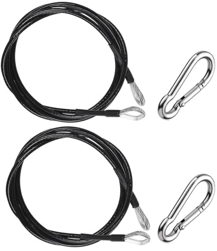 LOOEEL Fitness-Verlängerungskabel, 99 cm, 2 Stück, Fitness-Verlängerungsseil-Befestigungen, Seilzugsystem, Fitness-Kabel für Trizeps, Pull-Down- und Beinübungen, Heim-Fitnessgerät, Zubehör