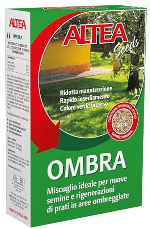 Tecnokit Semi Per Prato Ombreggiato, Miscuglio Resistente Per Aree Con Poca Luce, Semi Prato Crescita Rapida e Uniforme, Sementi Per Prato Rigogliose, Confezione 1kg - 40mq