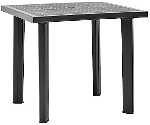 Myheimly Gartentisch Anthrazit 80x75x72 cm Kunststoff