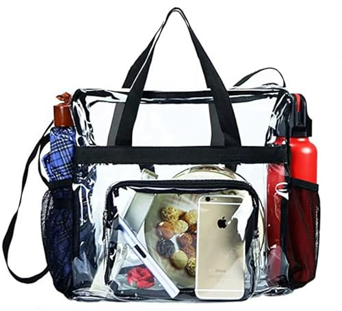 Neceser Viaje Transparente Mujer, Bolsa Impermeable Viaje Necessaire, Gran Capacidad Bolso de Aseo con 2 Capas, Toiletry Bag Gadgets de Viaje (Negro)