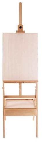 Cavalletto da studio con treppiede in legno, cavalletto professionale per artisti, con tavola da pittura e scaffale, durevole, elegante e facile da usare