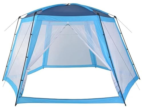 Tenda per piscina 500 x 433 x 250 cm, blu – Tenda impermeabile per piscine con rivestimento PA – montaggio rapido e protezione UV – ideale per giardino e terrazza