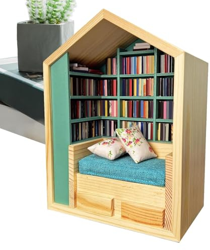Estantería antiestrés para niños, 200 Libros, 2 Cojines, decoración para Dormitorio, Viajes, Estudiantes, guardería, niños, Adultos, mesita de Noche, Dormitorio, Escritorio