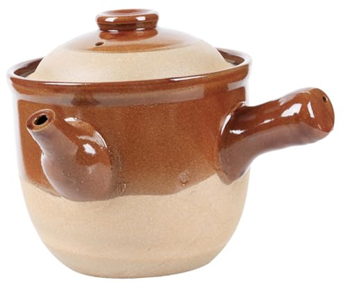 NUOBESTY Marmite en Terre Cuite Traditionnelle pour Médecine Chinoise Petite Taille 15 L Résistante à Haute Température Compatible Feu à Gaz Casserole pour Ragoût Médicinal et Cuisson