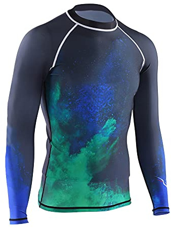 DGLDCSHUAI Keep Diving - Chaqueta de neopreno para hombre, con protección UV, transpirable, de secado rápido, manga larga, para buceo (2XL)