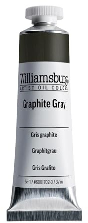 Williamsburg - Handgemachte Oelfarbe - 37 ml - Graphitgrau