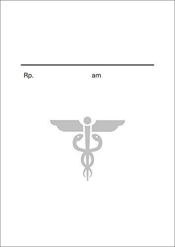 250 Privatrezepte Rezeptzettel lose für Ärzte und Heilpraktiker Format DIN A6, Caduceus Hermesstab, weiß pr103-1
