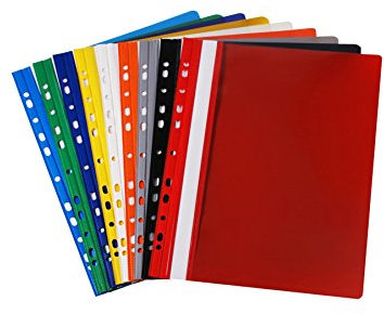 25 Schnellhefter DIN A4 / aus PVC/gelocht - Eurolochung/Farbe: schwarz
