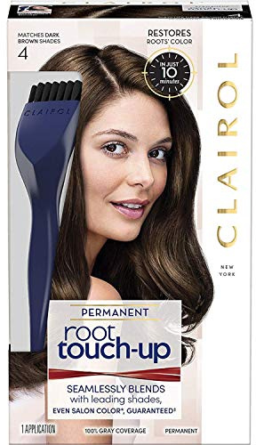 Clairol Permanent Root Touch-Up Kit, Dark Brown 4, 1 Application each (Value Pack of 12)