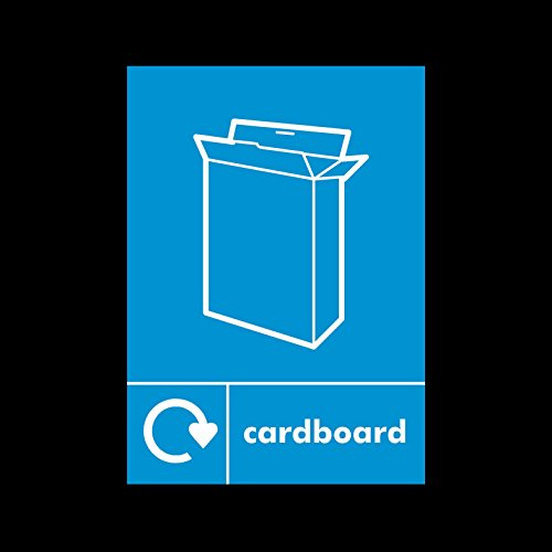 Cardboard Recycling Sticker/Self Adhesive Sign - Environment/Reduce CO2 / Green World/Bins