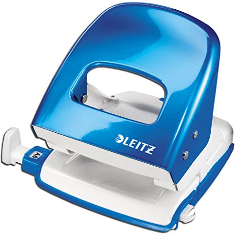 Leitz 5008 NeXXt Series Bürolocher, Metall, bis zu 30 Blatt (blau metallic)