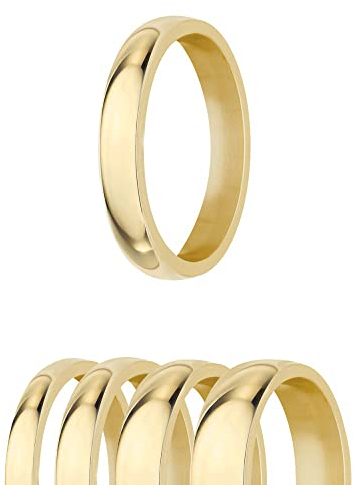 Treuheld® | Ring aus Edelstahl | Gold | Ringgröße 54 | Breite 2mm | Damen & Herren | glänzend | Freundschaftsring Verlobungsring Ehering