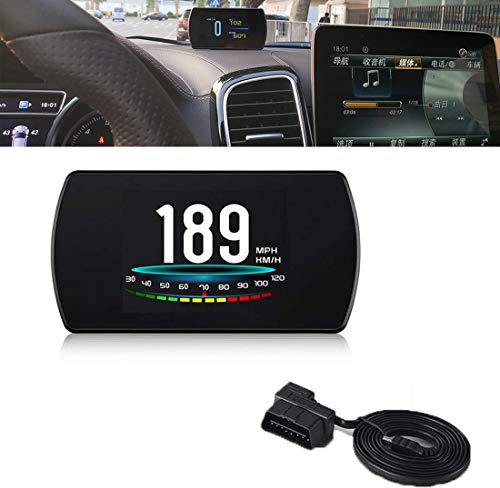 VIGORFLYRUN PARTS LTD P12 TFT LCD Display HUD Head Up Display OBD2 Auto Head Up Sistema di Allarme Velocita' del proiettore Strumento diagnostico Parabrezza Display