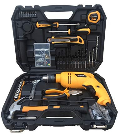 Trapano elettrico a percussione 600W 13mm in valigetta con 110 accessori - Mod. Hoteche BMC