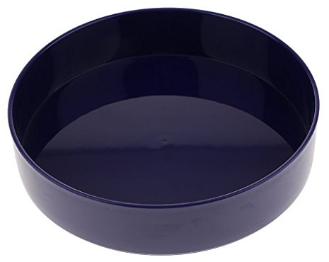 Inzopo Round Container Flower Bonsai Pot Vase Suiban Ikebana Plastic - Navy Blue 33cm, as described