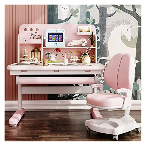 TOMYEUS Schreibtisch schreibt Studienschreibtisch Kinder können den Schreibtischen Schreibtische Schreibtische heben Home Study Schreibtische Schreibtische Schreibtisch (Color : Pink, Size : 90CM)