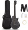 Enya Nova Go Akustikgitarre aus Kohlefaser, 1/2-Größe, Anfänger Gitarre für Erwachsene, Reisen, Akustik, mit Geschenkverpackung, EVA-Gigbag, Gitarrengurt, Reinigungstuch (Schwarz)