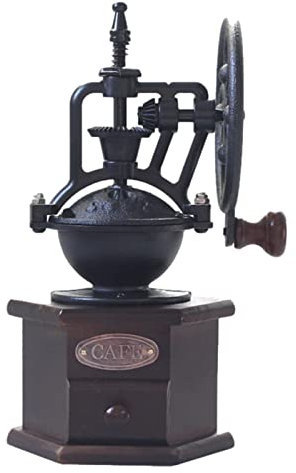 SHRIGM Molinillo de café Manual, Molino de café Antiguo, Rodillo de Hierro para café de Estilo Antiguo con ajustador Poligonal Incorporado para Mantener el Sabor clásico del café para Padres y Amigos