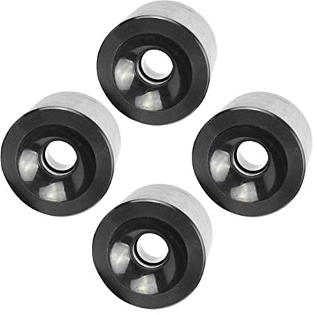 Fenteer 4Pieces Longboard Rollen Set 70x51mm Skate Board PU Roller 78A Wheel, Schwarz