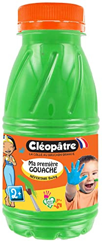 Cléopâtre Gouache Baby 2-in-1 Fingerfarbe, waschbar, für Kinder ab 2 Jahren, Frühling, 250 ml