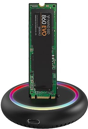 Zoravson Boitier Ssd Nvme, Petit Et LéGer, M.2 Nvme Et Sata USB C Ssd Adaptateur De Station d'accueil, USB 3.1 Gen 2 10gbps Puce Puissante Disque Dur Externe