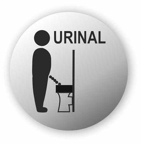 WildeBabsKLBT Urinal Herren-Toilette S1031 Folien-Aufkleber Sticker 11 cm | Hinweis für WC und Sanitärbereich; selbstklebende Folie für Türen, Wände und glatte Flächen
