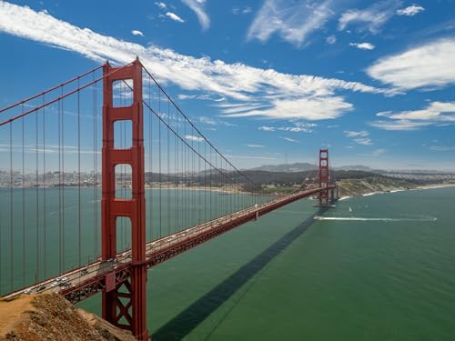 Acryl-Bild 50 x 40 cm: Golden Gate Bridge, Meerenge und nationales Erholungsgebiet (115241839)