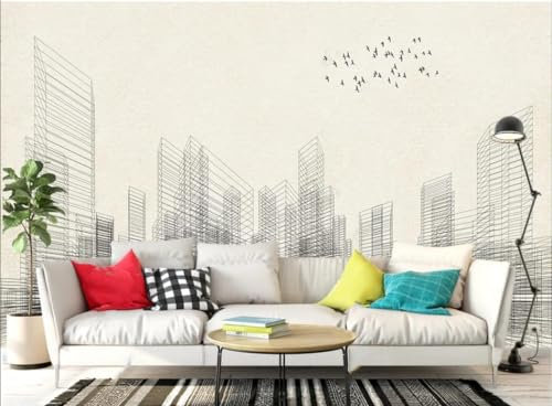 Fototapete Blumen 3D Tapeten 3D Effekt Wohnzimmer Schlafzimmer Vliestapete Moderne Einfache Schwarze Und Weiße Linien Stadtarchitektur Natur Grau Graffiti Steinoptik Kinder Tapeten