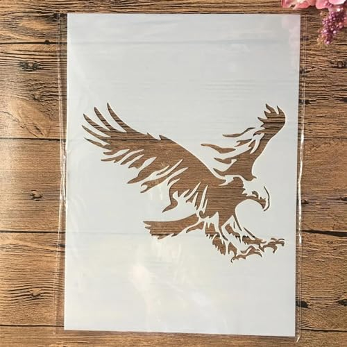 Schablonen zum Malen, A4, 29 cm, Adler, Beute, Vogel, wiederverwendbare Schablonen zum Malen auf Holz, Schablonen zum Basteln, Zeichenvorlage, DIY-Kunstprojekte