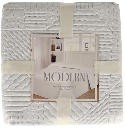 ESSEX Couvre-lit 170 x 210 cm, idéal pour la Chambre à Coucher, jeté de lit Doux et Confortable, surpiqûre Moderne – Beige