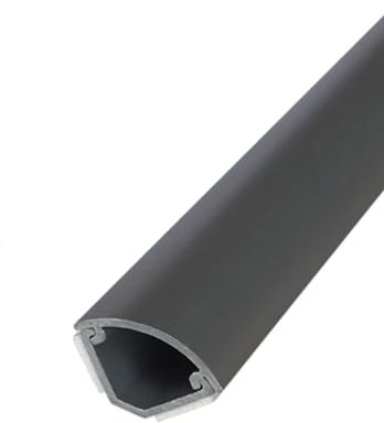 Eck-Kabel-Management-Set für Boden, Sockelleiste, Decke, Grau, 12 mm x 5 mm x 12 mm, elektrische Kabelabdeckung, Kabelkanal, Kabelverdecker, Kabelabdeckung, Laufbahn, Verstecken von Kabeln einfach und