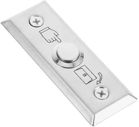 OSALADI Pulsante per Controllo Accessi alle Porte in Acciaio Inossidabile Argento Design Pratico e Tocco Confortevole per Uffici e Stazioni di Servizio