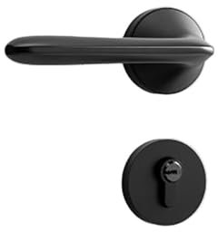 WTKYNULE Serrure de porte de chambre à coucher de style nordique, serrure de porte intérieure, serrure de porte simple et silencieuse(BlackNickel)
