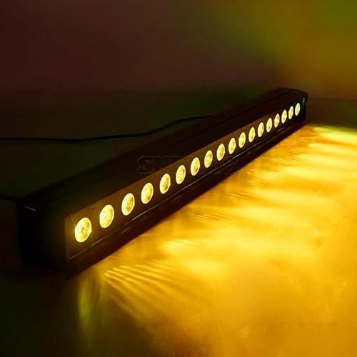 SHEHDS Wallwasher Bühnenlicht Bar 18x18W RGBWA+UV Bühnenwaschlichtleiste/Streifen 6IN1 LED Stroboskop-Effekt DMX512 Steuerung DJ-Lichter für Nachtclub, Disco, Live Show